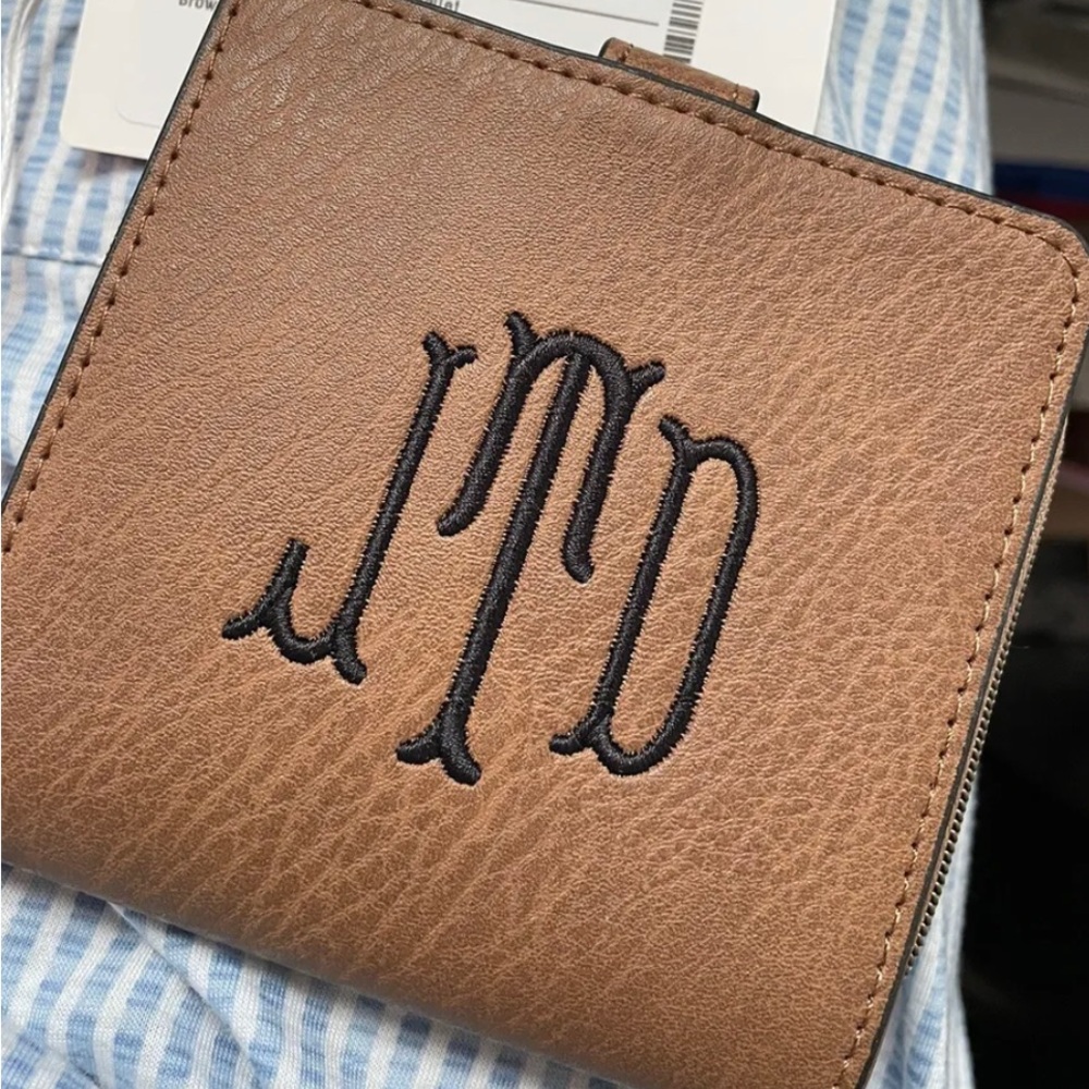 Wallet monogram JTD